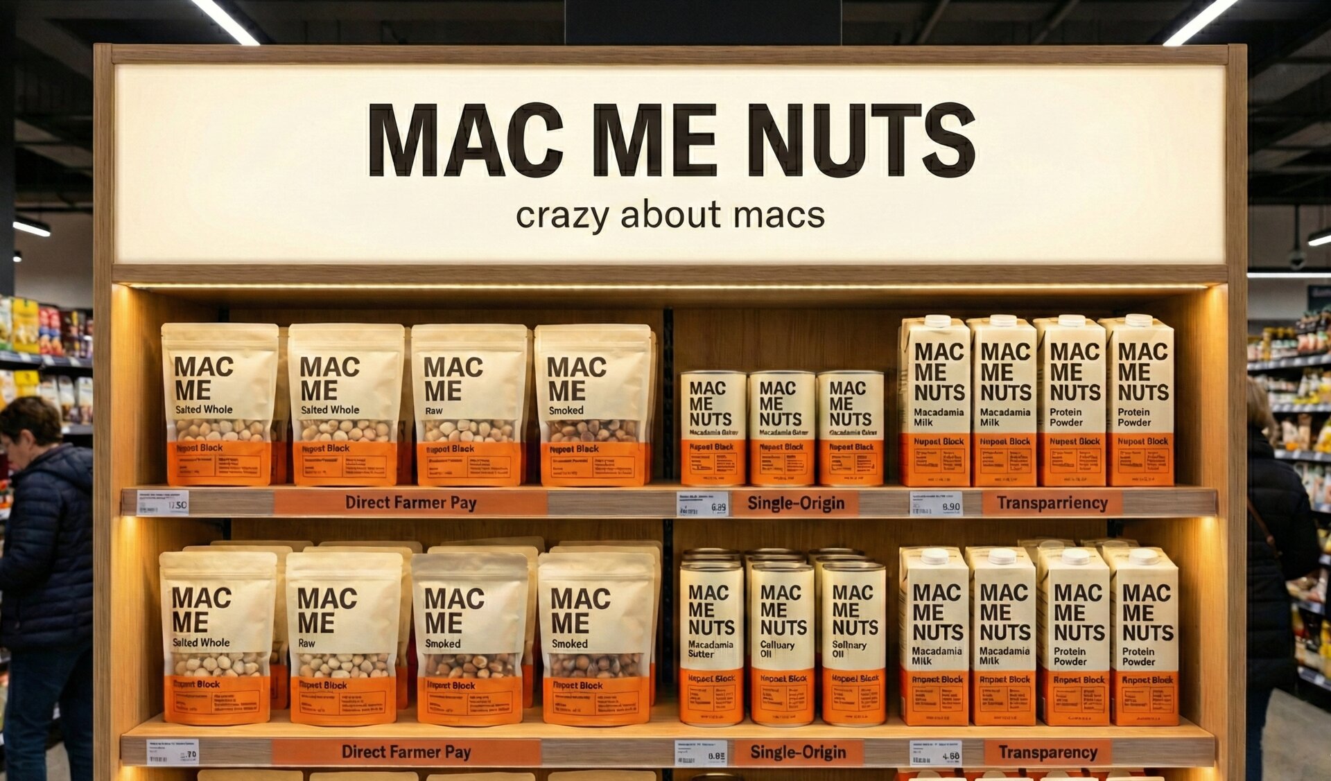 Mac Me Nuts retail display